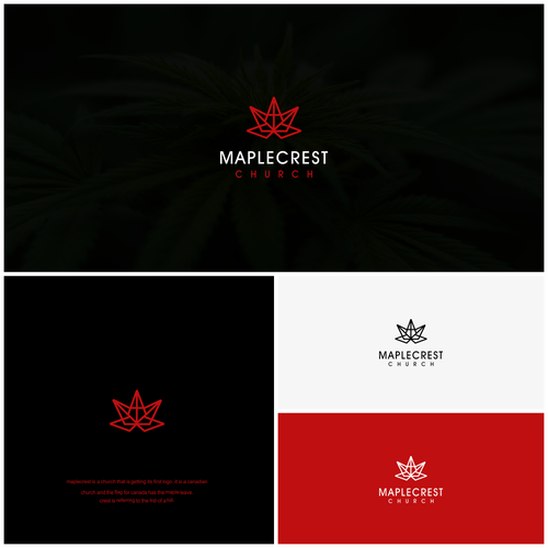 What company has a red maple leaf logo? - 99designs