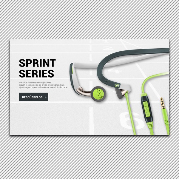 Design by Zozza titled "sport headphones banner design"