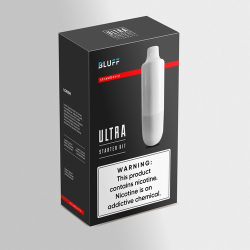 Vape packaging for a new more eco friendly vaping company Design by Lady Goga