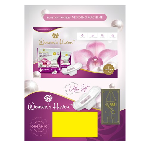 Vending Machine Signage for Feminine Product brand Design by redsonya