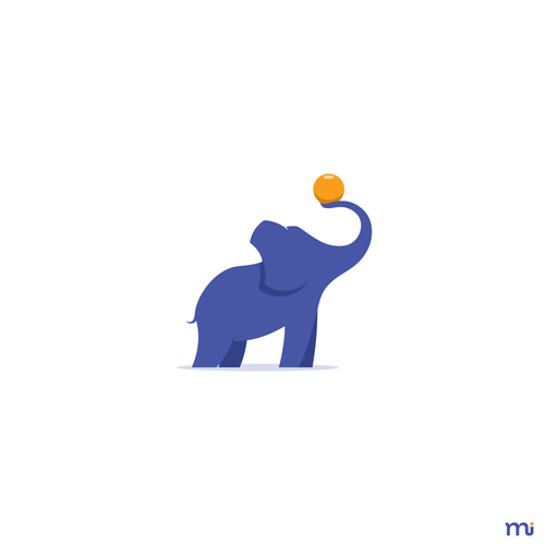 white Elephant mascot logo by fare_touch on Dribbble