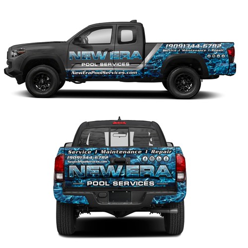 Design a one of a kind Pool Maintenance truck wrap Design by Anugerah ilahi