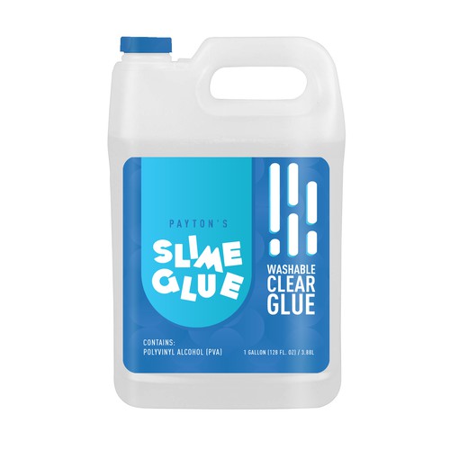 1 gallon clear slime glue, Product label contest