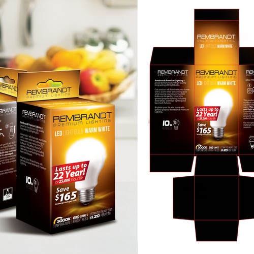 Download Design High End Led Light Bulb Packaging For Rembrandt Premium Lighting Product Packaging Contest 99designs