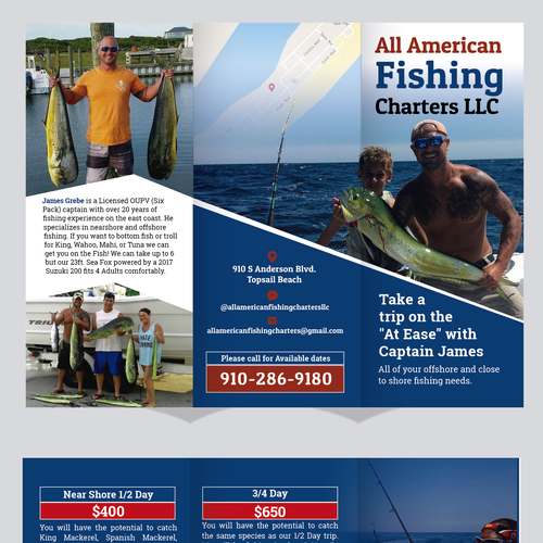 Charter fishing! Get creative Brochure contest