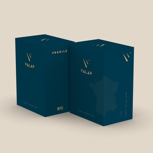 Clean packaging redesign (shippers) for the leader e-commerce wine company in France Design by Imee008