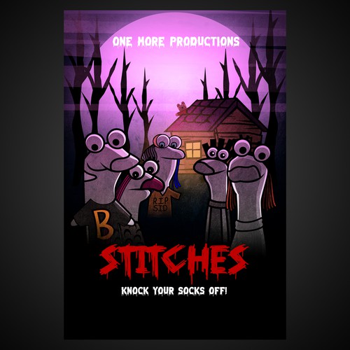 !!!DESIGN A SOCK-PUPPET HORROR/COMEDY MOVIE POSTER!!! Design by TR photografix