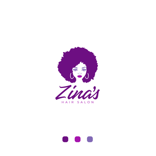 Showcase African Heritage and Glamour for Zina's Hair Salon Logo Design by BrandsCrafter