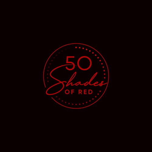 Logo for "50 Shades of Red" themed party Design by NouNouArt