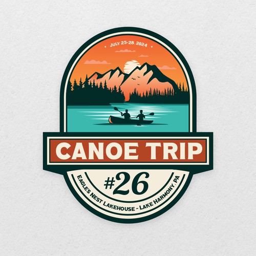 Fun Canoe Trip Logo Design - Annual need! Design by CervusDesigns