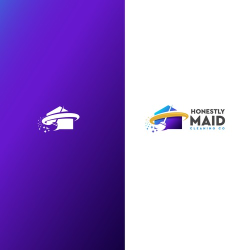 Create a modern, unique logo for a premium home cleaning company. Design by EXPOinf