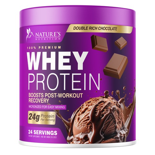 Diseño de Tasty Whey Protein Chocolate Design Needed for Nature's Nutrition de UnderTheSea™