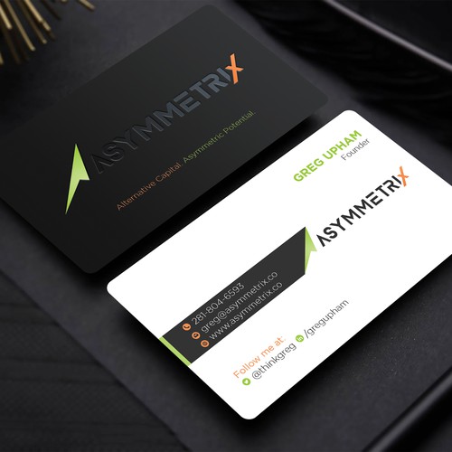 Design a cool, edgey but sophisticated business card for an alternative investment firm. Design von DesignBird™