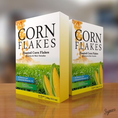 Create a new refreshing and modern Corn Flakes box design Design by syakuro