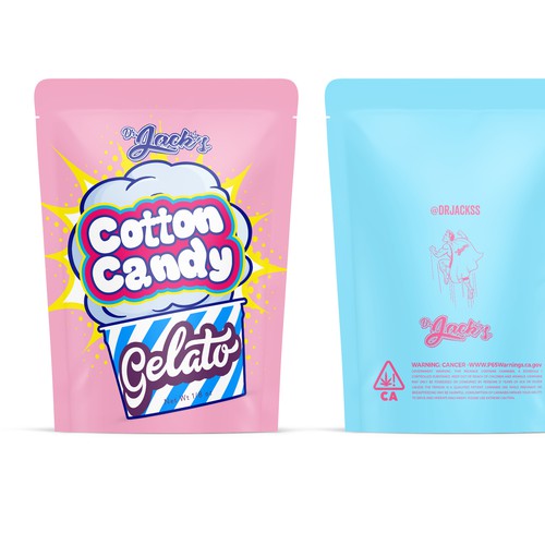 Cotton Candy gelato cannabis bag Design by bcra