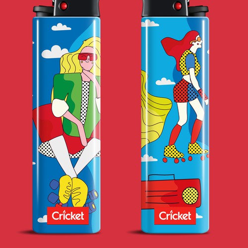 Create illustrations for a limited collection of Cricket Lighters (Multiple Winners) Design by Nicolás Duque