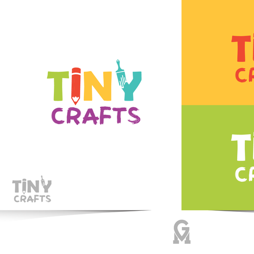 Miniature craft kit logo- please use craft elements in logo Design by M.G. designs