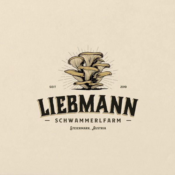 Vintage Logo style for Mushrom Company