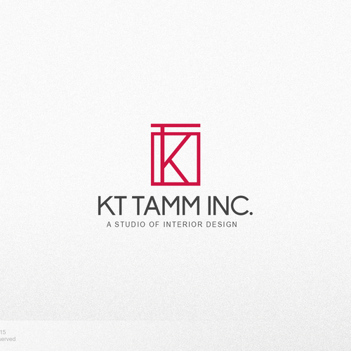 Create a design that highlights my initials "KT" as well as incorporate my business name "KT TAMM,IN Design by alygator™
