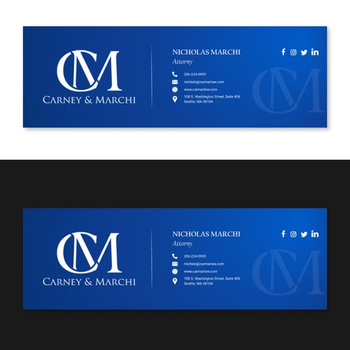 Signature Block for a Modern Law Office Design by korban