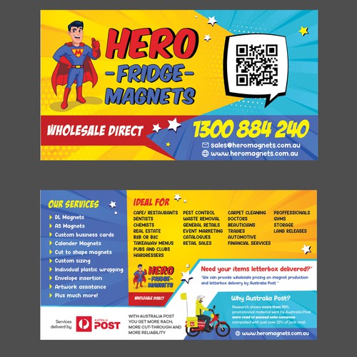 Design di Hero Fridge Magnets Call to action Super DL flyer 240mm x 130mm di Krishna Arts