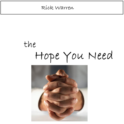 Design Rick Warren's New Book Cover Diseño de smittydude