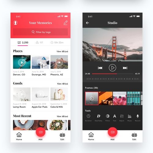 Visually Stunning Designer Inspired to Help Bring a Global Storytelling App to Life Design by David Ferretti