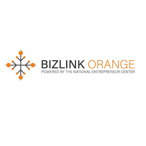 BizLink Orange Logo Design by mow.logo