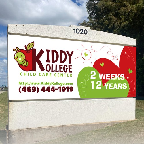 Playful, professional signage for child care center Design by ArtBells