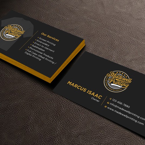 Business Card for a Custom Clothing/Product Business Design by Brandmaker artist