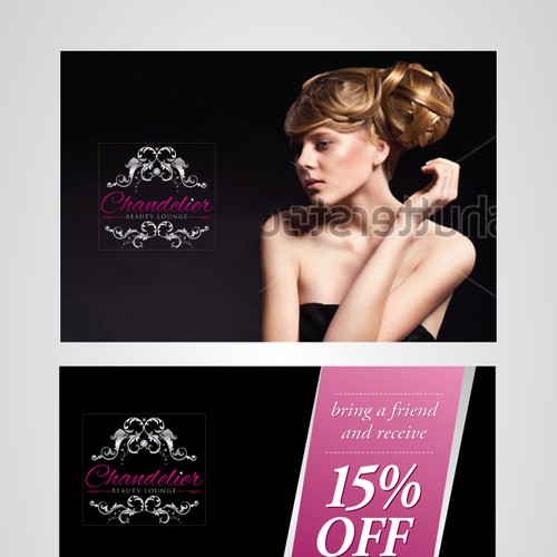 Chandelier Beauty Lounge Salon needs a new postcard or flyer デザイン by Oded Sonsino