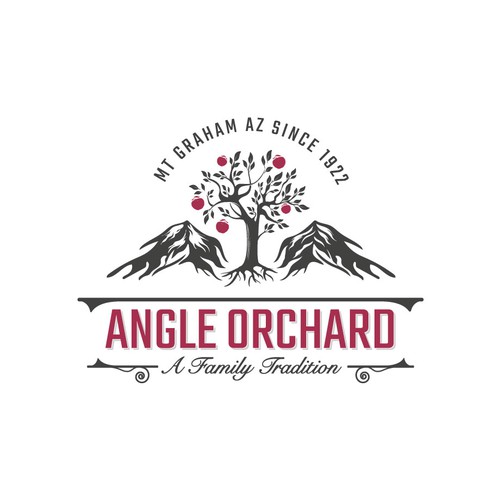 100 year old orchard logo. Design by Mararti