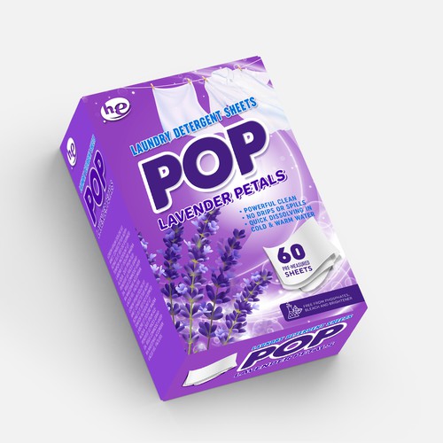 Pop Laundry Detergent Sheets Design by Radmilica