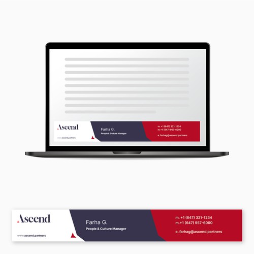 Ascend Partners New Branded Email Signature Design by Oranye Putih