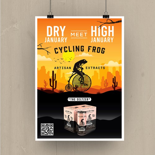 Create a 'Dry January meets High January' poster.  Have Fun, Be Creative, Open to all suggestions. Design von MediaGraphix