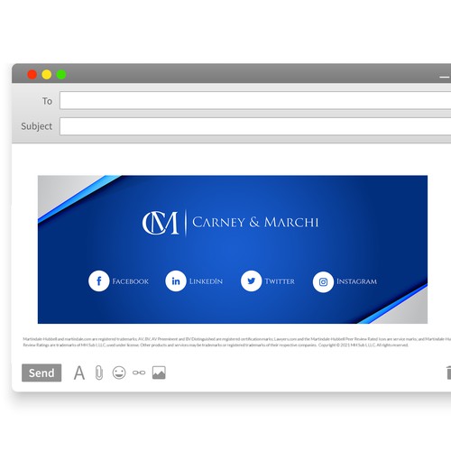 Signature Block for a Modern Law Office Design by Iconic Graphic