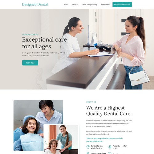 Home page for dental practice Design by AKDCreative