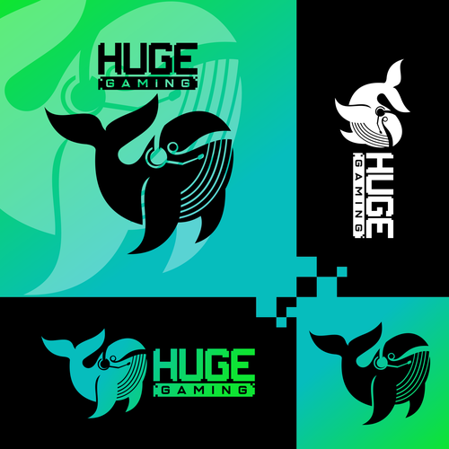 Huge Gaming Logo and Brand Identity Design by Logologic™
