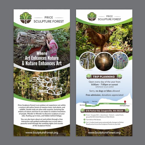 Enticing Rack Card for Unique and Fun Sculpture Park Nature Preserve Design by Dzine Solution
