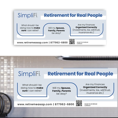 Design a cool banner for our retirement company Design by M Square Designs
