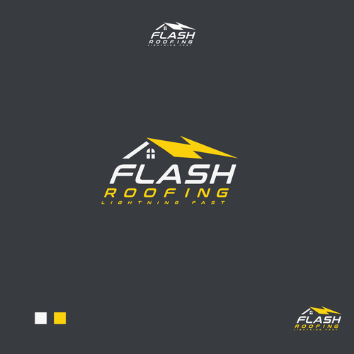 Compete to create a logo for Flash Roofing! Design by Rexboi