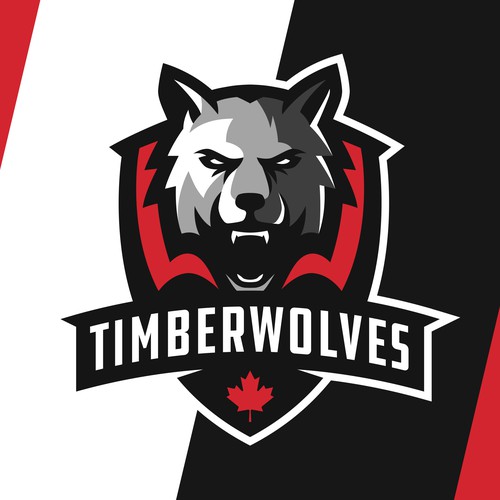 Canadian International School of Hong Kong (CDNIS): Timberwolves Mascot-ontwerp door nina15™