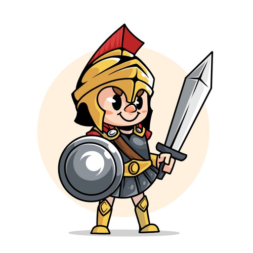 Warrior Mascot Design by olgood