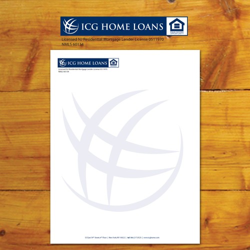 New stationery wanted for ICG Home Loans Ontwerp door Tcmenk