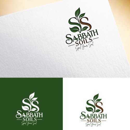 "Create an Iconic Standalone “SS” Plant for Sabbath Soils" winning Logo & brand identity pack