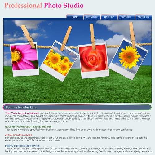 1-3 Page Website Template Design von techsp123