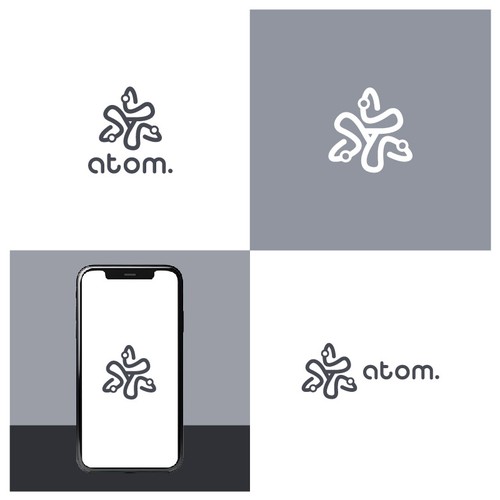 Create Atom Symbol In Shape of Letter "S" Design von Design.artz Studio