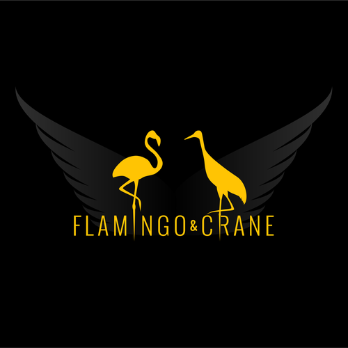 Flamingo & Crane Design by CostinLogopus