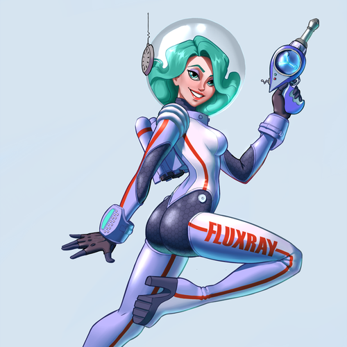 Space Girl Illustration Design by romantiKZ