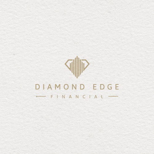 Create an elegant, understated luxury logo for Diamond Edge Financial Design by ZISSOU DESIGNS